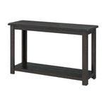 Benzara 48 Inch Rectangular Wooden Console Table, Espresso