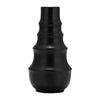Sagebrook Home 17420-02 Ceramic, 11" Ring Pattern Vase, Black
