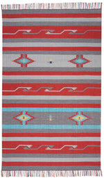 Nourison Baja Transitional Grey/Red Area Rug