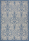 Nourison Garden Party Transitional Ivory/Blue Area Rug