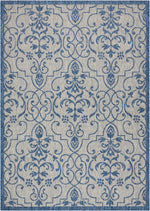 Nourison Garden Party Transitional Ivory/Blue Area Rug