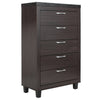 Better Home Products ELEGANT-CHEST-TOB Elegant 5 Drawer Chest Of Drawers For Bedroom In Tobacco