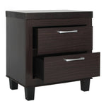 Better Home Products ELEGANT-NTR-TOB Elegant Mid Century Modern 2 Drawer Nightstand In Tobacco