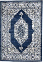 Nourison Cyrus Traditional Ivory/Navy Area Rug