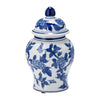 Sagebrook Home 17902-03 Ceramic, 8" Temple Jar, Blue/White