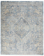 Nourison Silken Weave s Blue/Ivory Area Rug