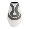 Sagebrook Home 18377 Stoneware, 11" Noir Vase, Black/White