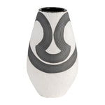 Sagebrook Home 18377 Stoneware, 11" Noir Vase, Black/White