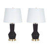 Sagebrook Home 51202 Set of 2 Metal&Crystal 24" Table Lamp, Black/Gold