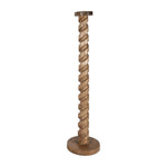 Sagebrook Home 18218-03 Wood, 36" Spiral Floor Pillar Candleholder, Natura