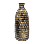 Sagebrook Home 18522-01 Glass, 13" Mosaic Vase, Copper