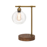IMAX Worldwide Home Amplitude Glass and Wood Table Lamp