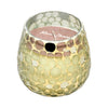 Sagebrook Home 80253-05 4" 11 Oz Spiced Pear Mosaic Candle, Champagne