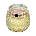 Sagebrook Home 80253-05 4" 11 Oz Spiced Pear Mosaic Candle, Champagne
