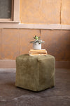 Kalalou NKHU1009 Velvet Pouf - Avocado
