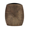 Sagebrook Home 17964-03 Metal, 10" Ribbed Vase, Brass Antique