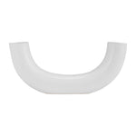 Sagebrook Home 17906-01 Ceramic, 12" Half Circle Vase, White