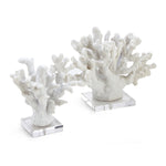 IMAX Worldwide Home Coral Statuaries on Acrylic Base Set of 2