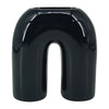 Sagebrook Home 16839-05 Ceramic, 8" Horseshoe Vase, Navy Blue