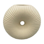 Sagebrook Home 18953-01 Ceramic, 7" Donut Hole Vase, Cotton