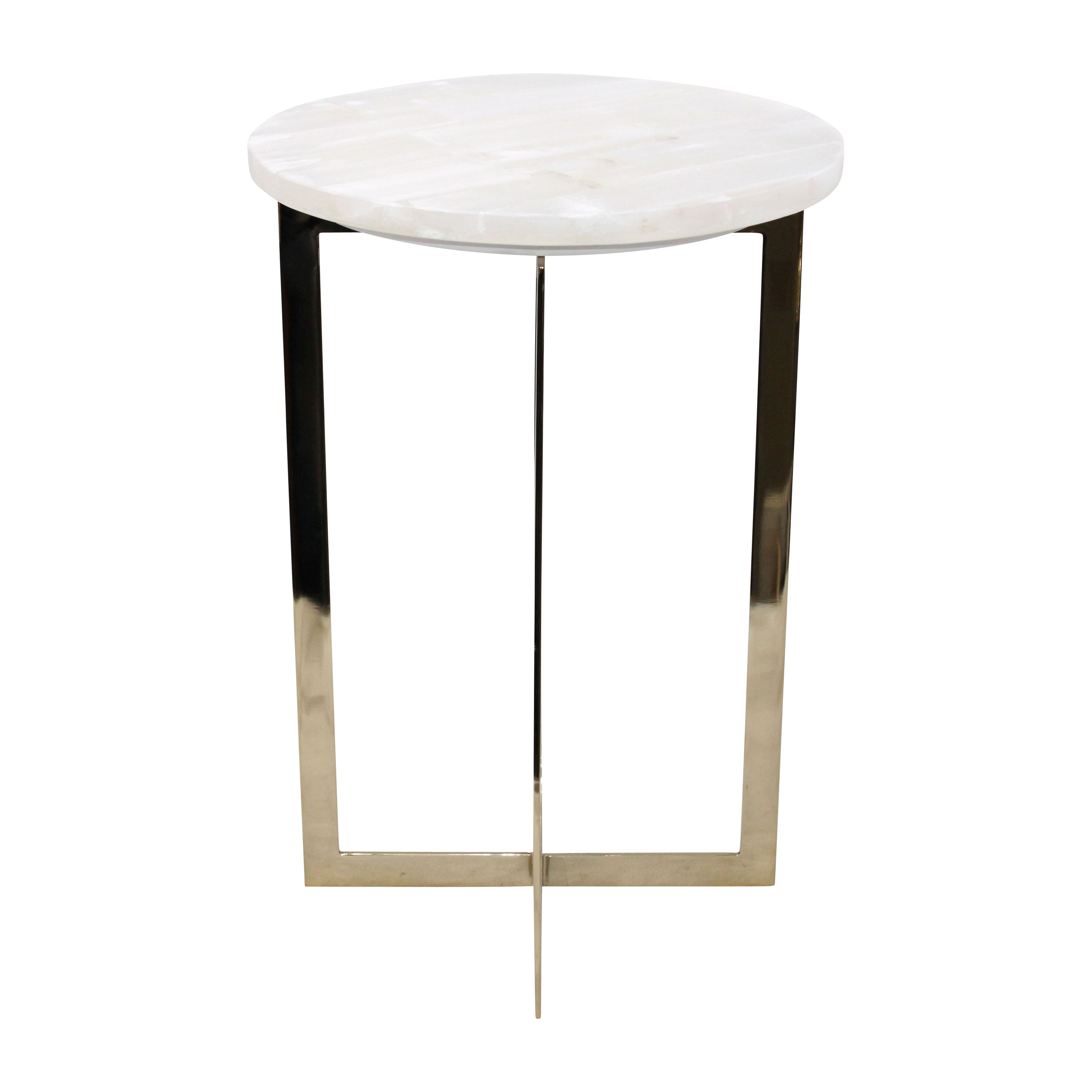 Sagebrook Home Selenite Top Accent Table - Thumbnail 2