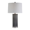 Sagebrook Home 51246-02 Glass 28" Chevron Table Lamp, Gray/White