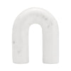Sagebrook Home 17597-01 Marble, 6" Rounded Horseshoe Table Top Deco, White