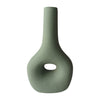 Sagebrook Home 18425-04 Ceramic, 9" Open Cut-Out Nomad Vase, Dark Sage
