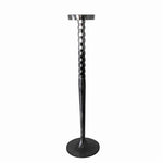 Benzara Metal Candle Holder with Corrugated Stalk Support and Trumpet Base, Silver