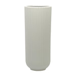 Sagebrook Home 17122-09 Ceramic, 11" Ridged Vase, White