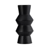 Sagebrook Home 17907-04 Ceramic, 12" Totem Vase, Black