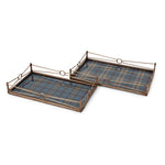 IMAX Worldwide Home PGA TOUR Clubhouse Decorative Plaid Trays - Set of 2