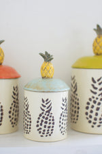 Kalalou CDV1826 Ceramic Pineapple Canisters, Set of 3