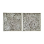 Sagebrook Home 70281 30X30 Set of 2 Rice Paper Shadow Box, Natural