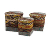 Imax Worldwide Home Tymon Waterhyacinth Baskets with Lids - Set of 3