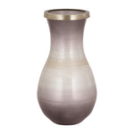 Sagebrook Home 18616-01 Glass, 13" Vase With Metal Rim, Multi