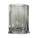 Sagebrook Home 18563-01 Glass, 9" Paper Bag Vase, Smoke
