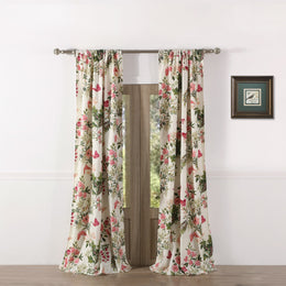 Home Butterflies Floral Curtain Set – 84×84 in