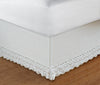 Greenland Home Crochet Lace White Twin Bed Skirt 18``