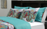 Greenland Home Nirvana Teal Standard Duvet Sham, 20x26 Inches