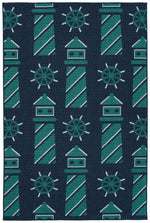 Kaleen Rugs Puerto Collection PRT15-17 Blue Area Rug