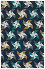 Kaleen Rugs Puerto Collection PRT10-22 Navy Area Rug