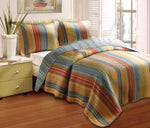 Greenland Home Katy Multi  King Quilt Set, 3-Piece