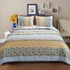 Greenland Home Ditsy Ruffle Multi  King Quilt Set, 3-Piece