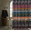 Greenland Home Black Bear Lodge Multi Shower Curtain, 72x72 Inches