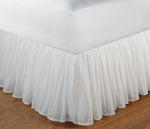 Greenland Home Cotton Voile White Twin Bed Skirt 15``
