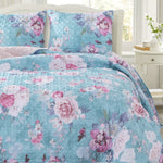 Greenland Home Avril Turquoise Blue  King Quilt Set, 3-Piece