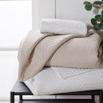 Greenland Home Parker White Throw, 50x60 Inches