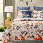 Greenland Home Fashions Willow Multi Quilt Set Forest Animal Print Reversible