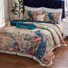 Twin/Full/Queen/King Quilt Set – Ecru Peacock-Inspired Design